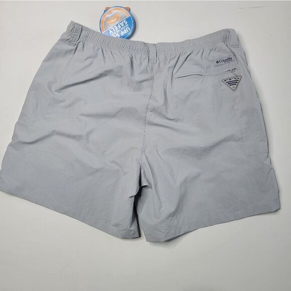 NEW COLUMBIA PFG MEN'S GRAY MESH LINED SWIM OUTDOOR FISHING SHORTS L LARGE NWT - Picture 12 of 12